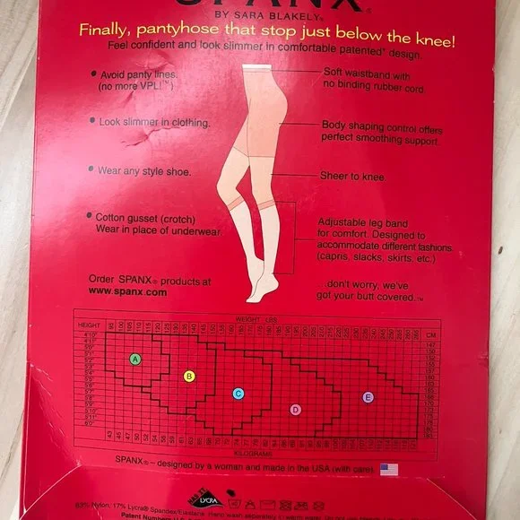 NWT Spanx Footless Bodyshaping Pantyhose, Black, Size C - Picture 3 of 4